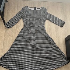 Black and White Peplum Dress from Shein